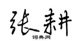 曾慶福張耕行書個性簽名怎么寫