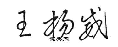 駱恆光王楊威草書個性簽名怎么寫
