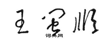 駱恆光王閩順草書個性簽名怎么寫