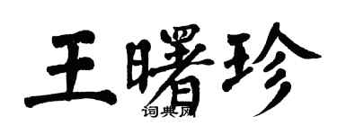 翁闓運王曙珍楷書個性簽名怎么寫
