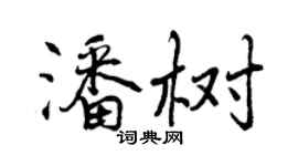 曾慶福潘樹行書個性簽名怎么寫