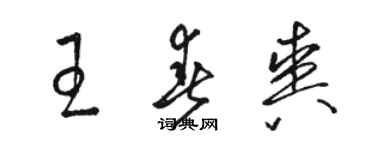 駱恆光王春爽草書個性簽名怎么寫