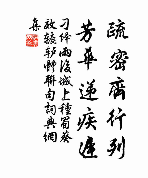 刁繹疏密齊行列,芳華遞疾遲書法作品欣賞