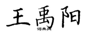 丁謙王禹陽楷書個性簽名怎么寫