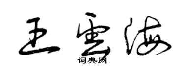 曾慶福王雲海草書個性簽名怎么寫