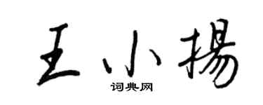 王正良王小揚行書個性簽名怎么寫