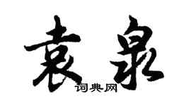 胡問遂袁泉行書個性簽名怎么寫