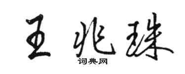駱恆光王兆珠行書個性簽名怎么寫