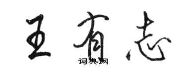 駱恆光王有志行書個性簽名怎么寫