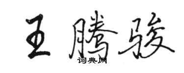 駱恆光王騰駿行書個性簽名怎么寫