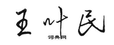 駱恆光王葉民行書個性簽名怎么寫