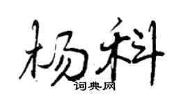 曾慶福楊科行書個性簽名怎么寫
