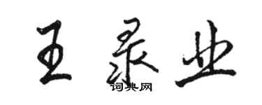 駱恆光王錄業行書個性簽名怎么寫