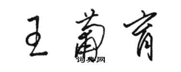 駱恆光王葡育草書個性簽名怎么寫