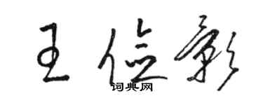 駱恆光王儉影草書個性簽名怎么寫