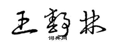 曾慶福王靜林草書個性簽名怎么寫