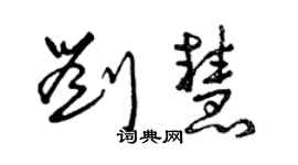 曾慶福劉慧草書個性簽名怎么寫