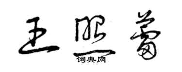 曾慶福王照蕾草書個性簽名怎么寫