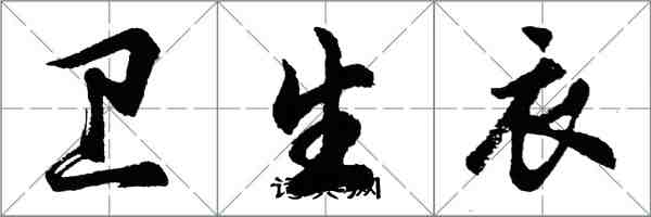 胡問遂衛生衣行書怎么寫