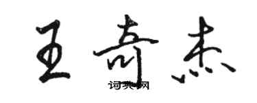 駱恆光王奇傑行書個性簽名怎么寫