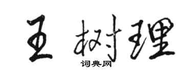 駱恆光王樹理行書個性簽名怎么寫