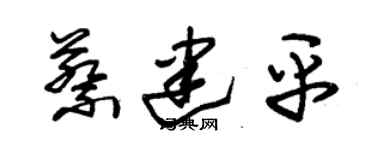 朱錫榮蔡建平草書個性簽名怎么寫