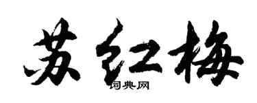 胡問遂蘇紅梅行書個性簽名怎么寫