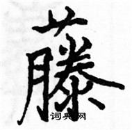 駱恆光寫的硬筆楷書藤