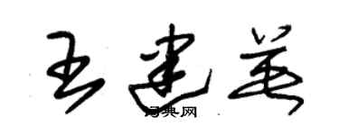 朱錫榮王建英草書個性簽名怎么寫