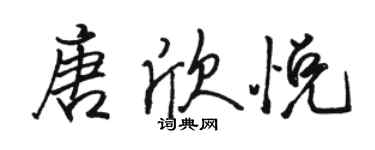 駱恆光唐欣悅行書個性簽名怎么寫