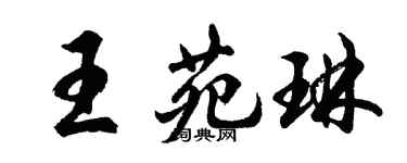 胡問遂王苑琳行書個性簽名怎么寫