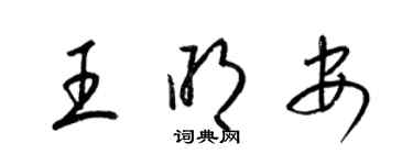 梁錦英王明安草書個性簽名怎么寫