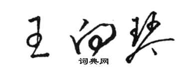 駱恆光王向琴草書個性簽名怎么寫