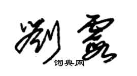 朱錫榮劉霞草書個性簽名怎么寫