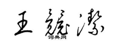 梁錦英王競潔草書個性簽名怎么寫