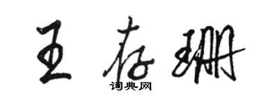 駱恆光王存珊行書個性簽名怎么寫