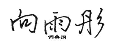駱恆光向雨彤行書個性簽名怎么寫