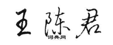 駱恆光王陳君行書個性簽名怎么寫