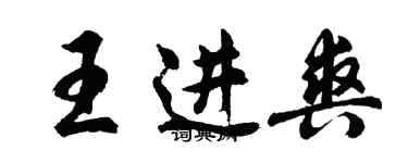 胡問遂王進爽行書個性簽名怎么寫