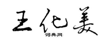 曾慶福王化美行書個性簽名怎么寫