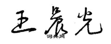 曾慶福王晨光草書個性簽名怎么寫