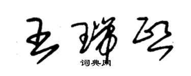 朱錫榮王瑞熙草書個性簽名怎么寫