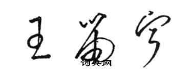 駱恆光王笛寧草書個性簽名怎么寫