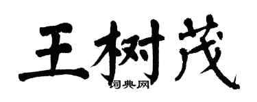 翁闓運王樹茂楷書個性簽名怎么寫
