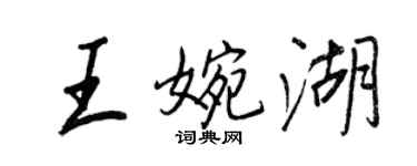 王正良王婉湖行書個性簽名怎么寫