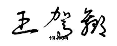 曾慶福王駕贏草書個性簽名怎么寫