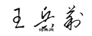 駱恆光王兵莉草書個性簽名怎么寫