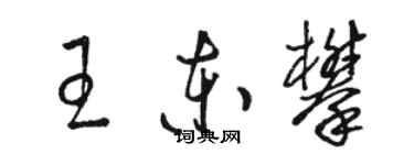 駱恆光王東攀草書個性簽名怎么寫