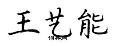 丁謙王藝能楷書個性簽名怎么寫