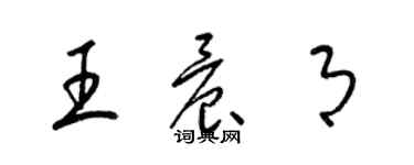 梁錦英王晨月草書個性簽名怎么寫